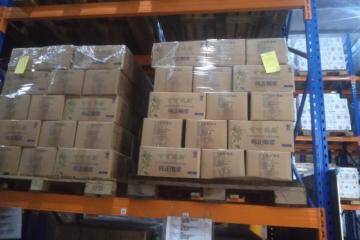 Storage of packaged goods in warehouse
